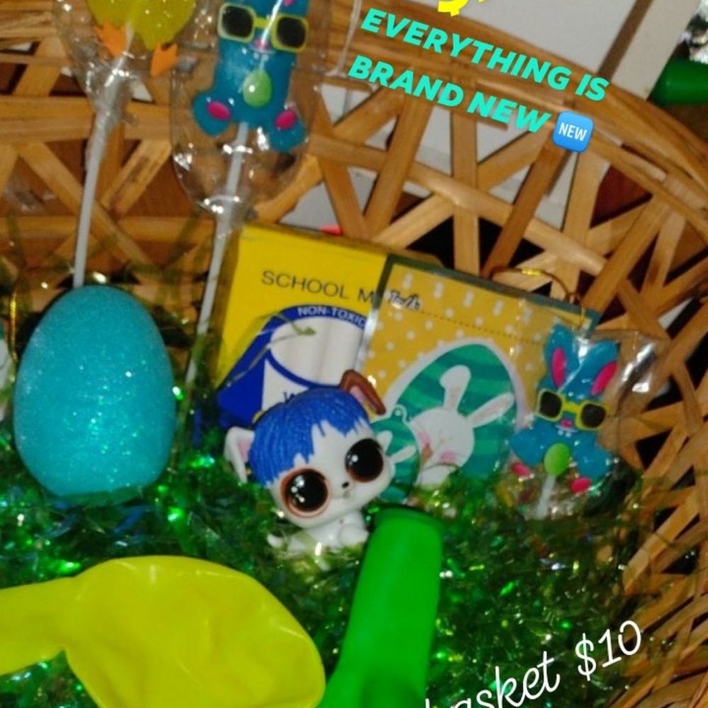 Boys Easter basket filled